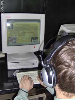 The branch established Romania's first internet cafe for visually impaired people