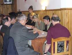 The table with the participants to the regional stage of the "Friends of the Braille book" national competition